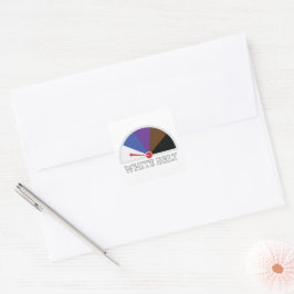 Witte riem jiu jitsu snelheidsmeter vierkante sticker