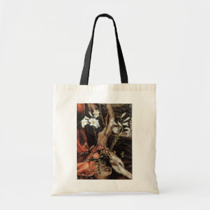 WITTE RIJSEL EN ROZEN - MAGIE VAN KERSTMIS TOTE BAG