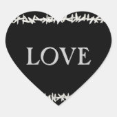 Witte Rijst  Hart Sticker (Voorkant)