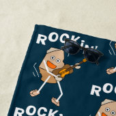 Witte Rockin' gitaar Strandlaken (In situ)