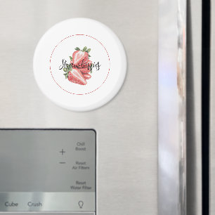 Witte Rode Aardbeien Fruit Magneet