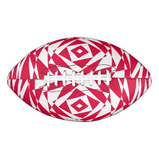 Witte rode abstracte illusie american football (Voorkant)