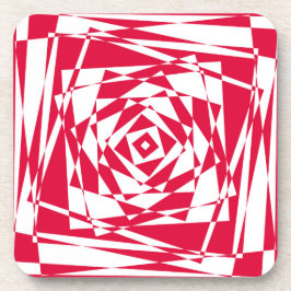 Witte rode abstracte illusie bier onderzetter