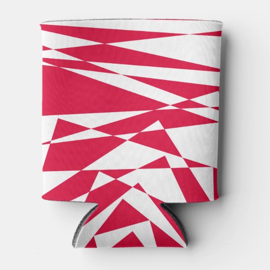 Witte rode abstracte illusie blikjeskoeler (Voorkant)