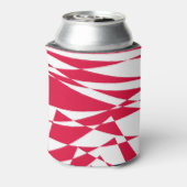 Witte rode abstracte illusie blikjeskoeler (Blikje Achterkant)