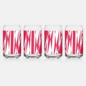 Witte rode abstracte illusie blikvorm glas (Rechts)