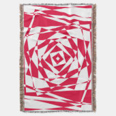 Witte rode abstracte illusie deken (Voorkant Verticaal)