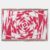Witte rode abstracte illusie deken (Voorkant)