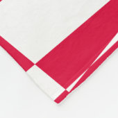 Witte rode abstracte illusie fleece deken (Hoek)