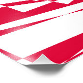 Witte rode abstracte illusie foto afdruk (Hoek)