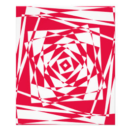 Witte rode abstracte illusie foto afdruk