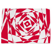 Witte rode abstracte illusie groot cadeauzakje (Voorkant)