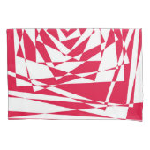 Witte rode abstracte illusie kussensloop (Voorkant-Links)