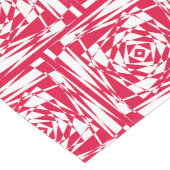 Witte rode abstracte illusie lange tafelloper (Hoek)