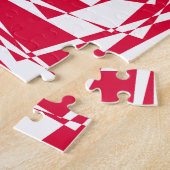 Witte rode abstracte illusie legpuzzel (Zijkant)