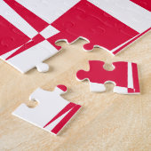 Witte rode abstracte illusie legpuzzel (Zijkant)