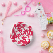 Witte & Rode Abstracte Illusie Papieren Schalen – Kommen (Feest)