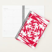 Witte rode abstracte illusie planner (Display)