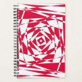 Witte rode abstracte illusie planner (Voorkant)
