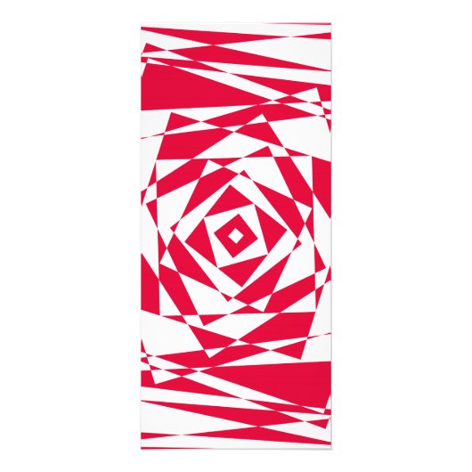 Witte rode abstracte illusie reclamekaart (Voorkant)