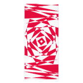 Witte rode abstracte illusie reclamekaart (Achterkant)