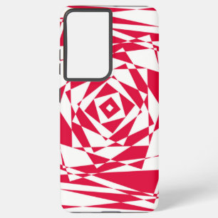 Witte rode abstracte illusie samsung galaxy hoesje