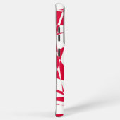 Witte rode abstracte illusie samsung galaxy hoesje (Rechterkant)