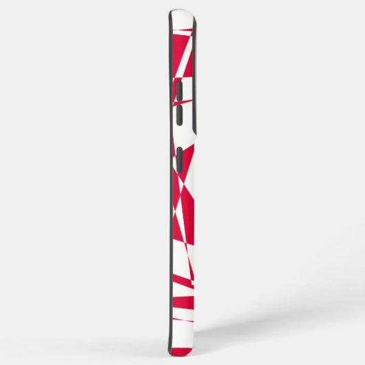 Witte rode abstracte illusie samsung galaxy hoesje (Rechterkant)