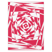 Witte rode abstracte illusie tafelkleed (Voorkant)