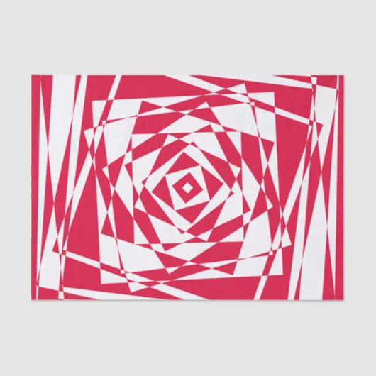 Witte rode abstracte illusie tissuepapier (Voorkant)