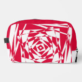 Witte rode abstracte illusie toilettasje (Voorkant)