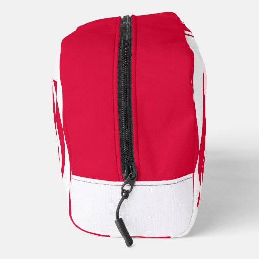 Witte rode abstracte illusie toilettasje (Rechts)