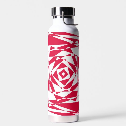 Witte rode abstracte illusie waterfles (Links)