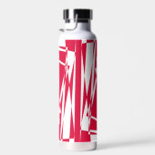 Witte rode abstracte illusie waterfles (Rechts)