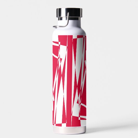 Witte rode abstracte illusie waterfles (Rechts)