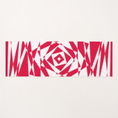 Witte rode abstracte illusie yogamat (Voorkant (horizontaal))