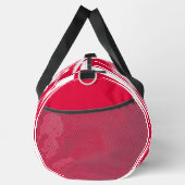 Witte & Rode Abstracte Illusion Duffle Bag – Vet Plunjezak (Rechts)