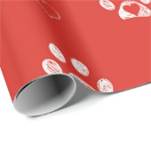 Witte rode achtergrond cadeaupapier (Rol Hoek)