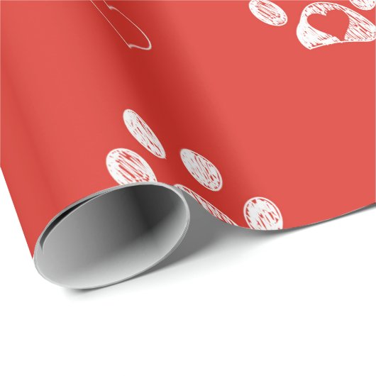 Witte rode achtergrond cadeaupapier (Rol Hoek)