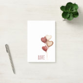Witte Rode Crème Hart Ballonnen Liefde Post-it® Notes (Kantoor)