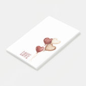 Witte Rode Crème Hart Ballonnen Liefde Post-it® Notes (Schuin)