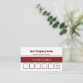 Witte Rode Eenvoudige Rand 6 Punch Klantenkaartje (Staand voorkant)