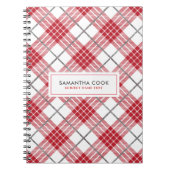 Witte rode en grijze vlecht notitieboek (Voorkant)