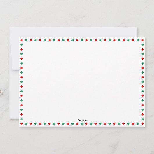 Witte, rode en groene kerstKaarten op maat Feestdagenkaart (Achterkant)