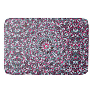 Witte, rode en khaki mandala. badmat