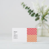 Witte, rode en Oranje pokkendot Visitekaartje (Staand voorkant)