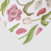 Witte, rode en roze Tulpen op witte ontkoppeling Tissuepapier (Detail)