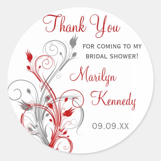 Witte, rode, grijze Sticker Vrijgezellenfeest (Voorkant)