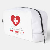 Witte Rode Hart Bachelorette Hangover Kit Toilettasje (Rechterhoek)