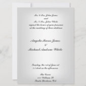 Witte Rode Harten Grote Huwelijksuitnodiging Kaart (Achterkant)